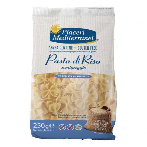 PIACERI MEDITERRANEI PASTA RISO FARFALLE 250 G - farmagiri