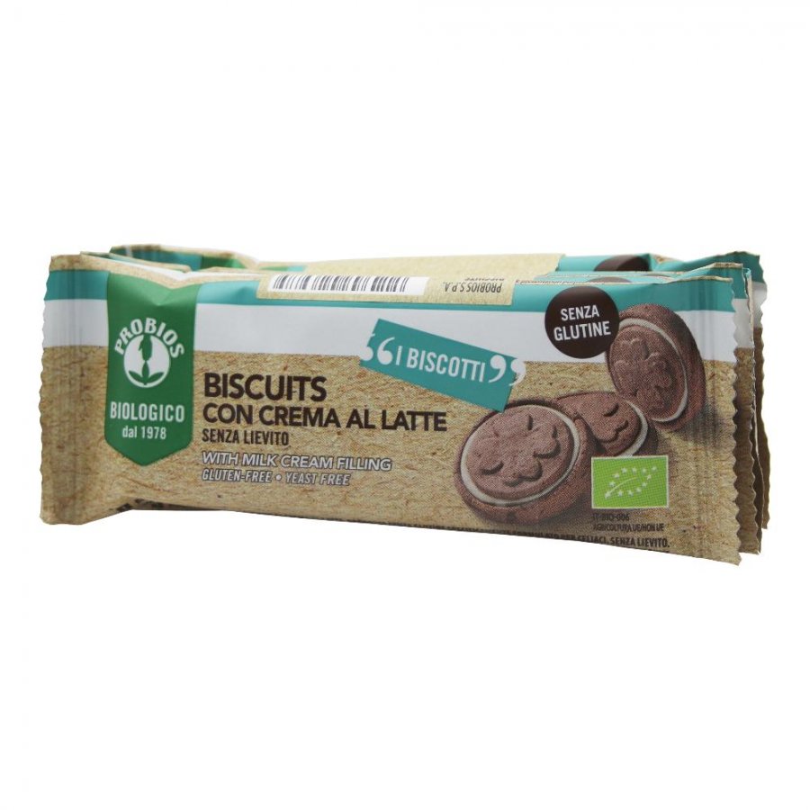 PROBIOS BISCUITS CREMA LATTE 4 PEZZI DA 24 G - farmagiri