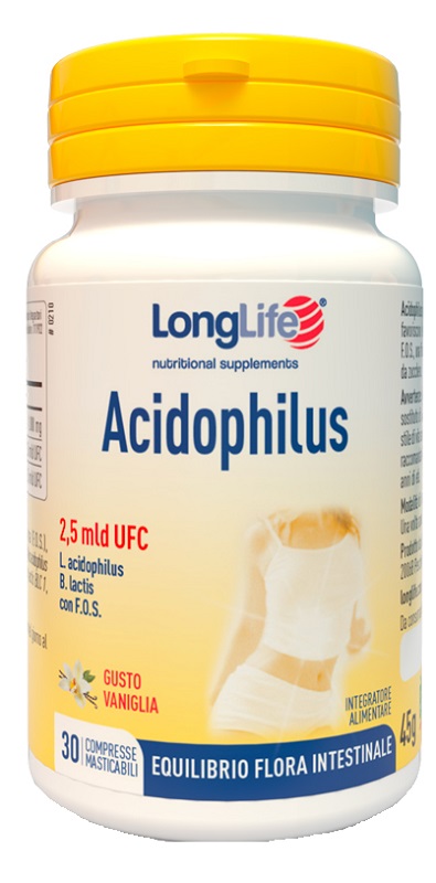 LONGLIFE ACIDOPHILUS 30 COMPRESSE MASTICABILI - farmagiri