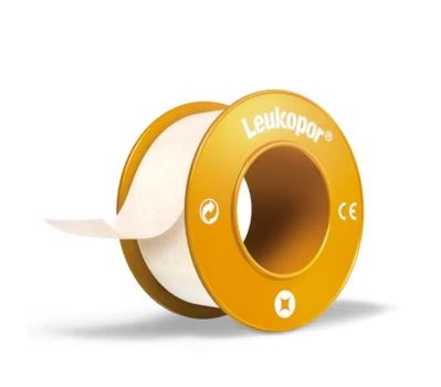 CEROTTO IN ROCCHETTO LEUKOPOR IPOALLERGENICO TESSUTO NON TESSUTO BIANCO 2,5X920 CM CON DISPENSER - farmagiri