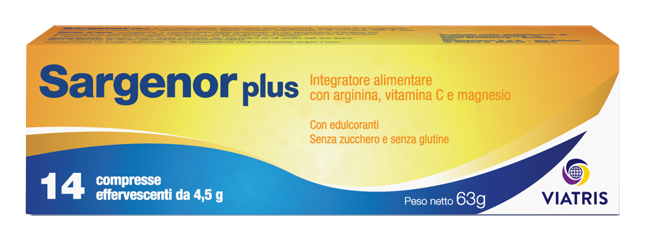 SARGENOR PLUS 14 COMPRESSE EFFERVESCENTI DA 4,5 G - farmagiri