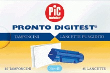 LANCETTE PUNGIDITO PIC DIGITEST GAUGE 28 25 PEZZI + 25 TAMPONCINI ASSORBENTI - farmagiri