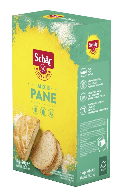SCHAR MIX B PREPARATO PANE SENZA LATTOSIO 1 KG + 20 G - farmagiri