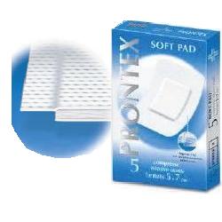 GARZA PRONTEX SOFT PAD COMPRESSA 5X7 CM 5 PEZZI - farmagiri