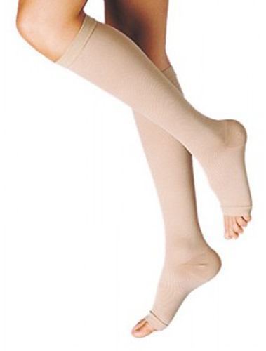 GAMBALETTO TERAPEUTICO DUALSAN A COMPRESSIONE DECRESCENTE KKL1 PUNTA APERTA BEIGE UNISEX 1 1 PAIO - farmagiri