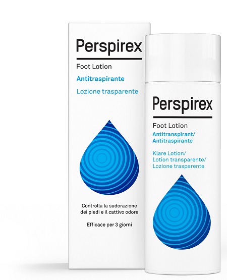 PERSPIREX FOOT LOTION ANTITRASPIRANTE LOZIONE TRASPARENTE SUDORAZIONE E CATTIVO ODORE PIEDI 100 ML - farmagiri
