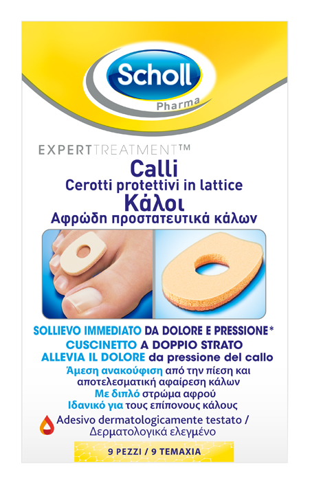 CEROTTO PROTETTIVO PER CALLI SCHOLL IN LATTICE 9 PEZZI - farmagiri