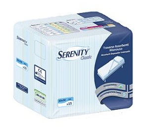 TRAVERSA SALVAMATERASSO PER INCONTINENZA SERENITY CLASSIC RIMBOCCABILE MISURA 80X180CM 30 PEZZI - farmagiri