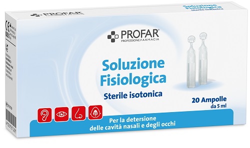 SOLUZIONE FISIOLOGICA STERILE ISOTONICA PROFAR 20 AMPOLLE DA 5 ML - farmagiri
