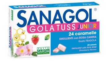 SANAGOL GOLA TUSS JUNIOR FRAGOLA 24 CARAMELLE - farmagiri
