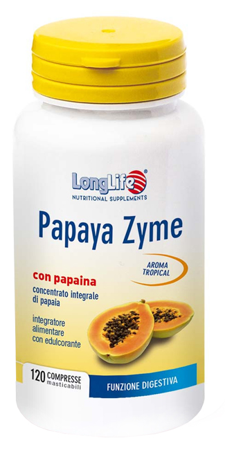 LONGLIFE PAPAYA ZYME 120 COMPRESSE MASTICABILI - farmagiri