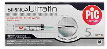 SIRINGA PIC ULTRAFINE 5 ML AGO 14 10 PEZZI - farmagiri