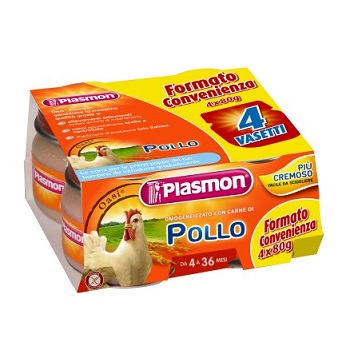 PLASMON OMOGENEIZZATO POLLO CON GIFT 4 X 80 G - farmagiri