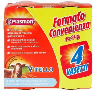 PLASMON OMOGENEIZZATO VITELLO 4 X 80 G - farmagiri