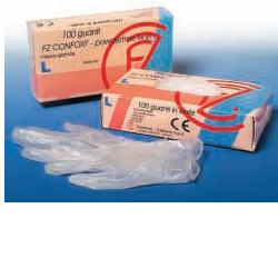 GUANTO IN VINILE CONFORT MISURA EXTRA LARGE ANTIADERENTE BIOCOMPATIBILE UTILIZZABILE ANCHE A CONTATTO CON SOSTANZE ALIMENTARI 100 PEZZI SENZA POLVERE - farmagiri