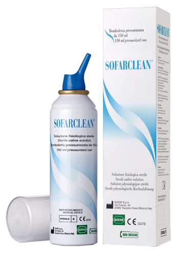 SOLUZIONE FISIOLOGICA SOFARCLEAN 150ML IN BOMBOLETTA PRESSURIZZATA - farmagiri