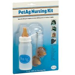 NURSING KIT BIBERON DA 120ML PER ANIMALI + TETTARELLE DI VARIE MISURE + SCOVOLINO PER PULIZIA - farmagiri