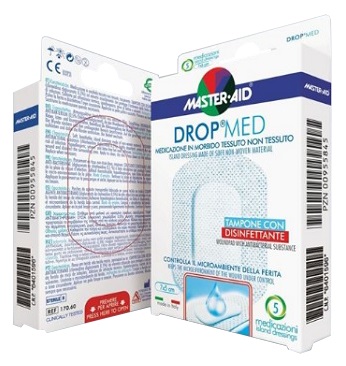 MEDICAZIONE COMPRESSA AUTOADESIVA DERMOATTIVA IPOALLERGENICA AERATA MASTER-AID DROP MED 10,5X25 3 PEZZI - farmagiri