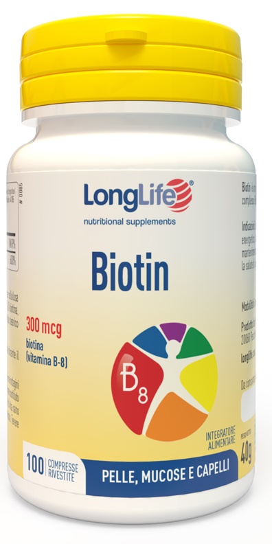 LONGLIFE BIOTIN 300 100 COMPRESSE RIVESTITE - farmagiri