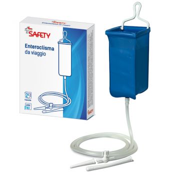 ENTEROCLISMA DA VIAGGIO KLISTER IN GOMMA CON CANNULA ANALE EVAGINALE 2 LITRI - farmagiri