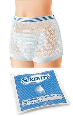 MUTANDINA ELASTICA RETTANGOLARE A RETE SERENITY M 3 PEZZI - farmagiri