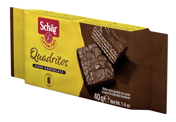 SCHAR QUADRITOS WAFER CON CACAO RICOPERTI DI CIOCCOLATO FONDENTE 40 G - farmagiri