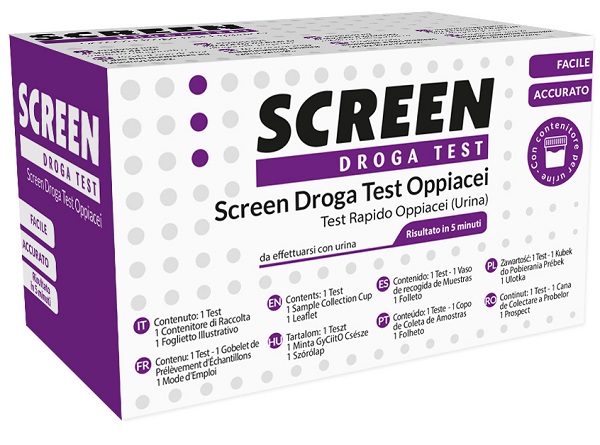 SCREEN DROGA TEST OPPIACEI TEST ANTIDROGA CON CONTENITORE URINA - farmagiri