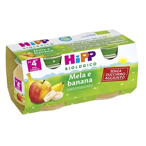 HIPP BIO FRUTTA GRATTUGGIATA MELA BANANA 4X100 G - farmagiri