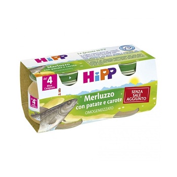 HIPP OMOGENEIZZATO MERLUZZO CAROTE PATATE 2X80 G - farmagiri
