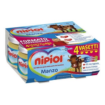 NIPIOL OMOGENEIZZATO MANZO 4 X 80 G - farmagiri