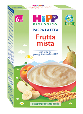 HIPP BIO PAPPA LATTEA FRUTTA MISTA 250 G - farmagiri