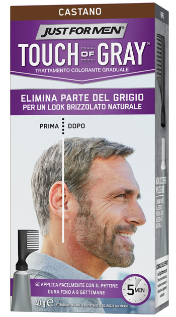 JUST FOR MEN TOUCH OF GRAY CASTANO 40 G - farmagiri