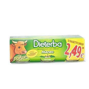 DIETERBA OMOGENEIZZATO MANZO 3 PEZZI 80 G - farmagiri