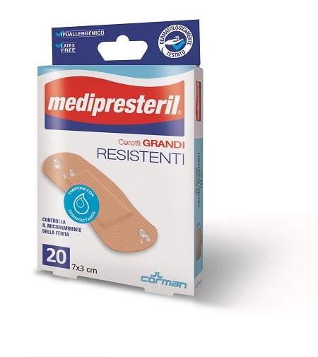 CEROTTO GRANDE MEDIPRESTERIL RESISTENTE 7X3CM 20 PEZZI - farmagiri