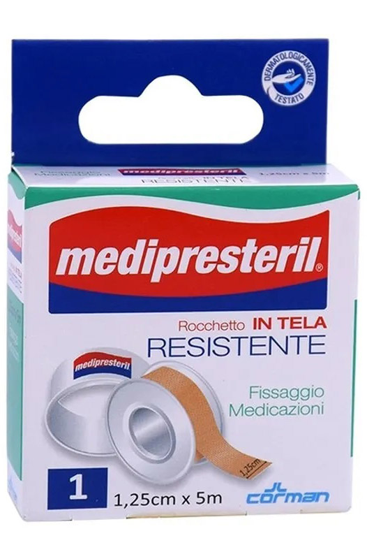 CEROTTO IN ROCCHETTO MEDIPRESTERIL IN TELA RESISTENTE M5X1,25CM - farmagiri