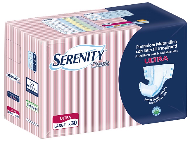 PANNOLONE A MUTANDINA SERENITY CLASSIC ULTRA ALOE LARGE 30 PEZZI - farmagiri