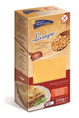 PIACERI MEDITERRANEI PASTA FARINA MAIS LASAGNE 250 G - farmagiri