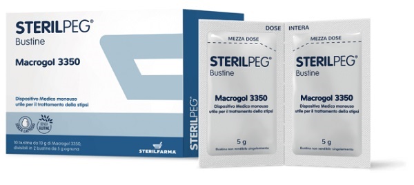 STERILPEG MACROGOL 3350 10 BUSTINE BIPARTITE 10 G - farmagiri