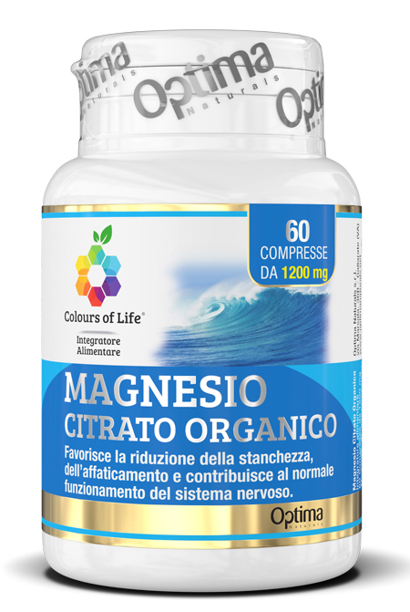 COLOURS OF LIFE MAGNESIO CITRATO ORGANICO 60 COMPRESSE 1200 MG - farmagiri