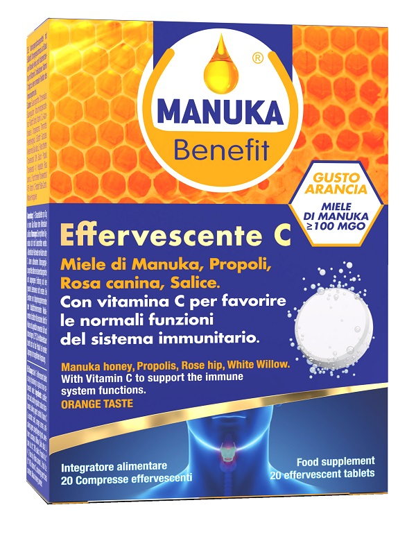 MANUKA BENEFIT EFFERVESCENTE C 20 COMPRESSE - farmagiri