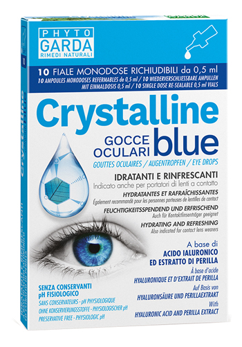 CRYSTALLINE BLUE GOCCE OCULARI MONODOSE 10 FIALE 0,5 ML - farmagiri