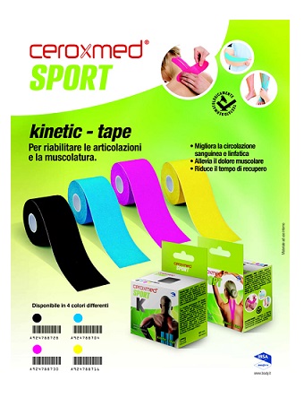 CEROXMED SPORT KINETIC TAPE BLU 1 PEZZO - farmagiri