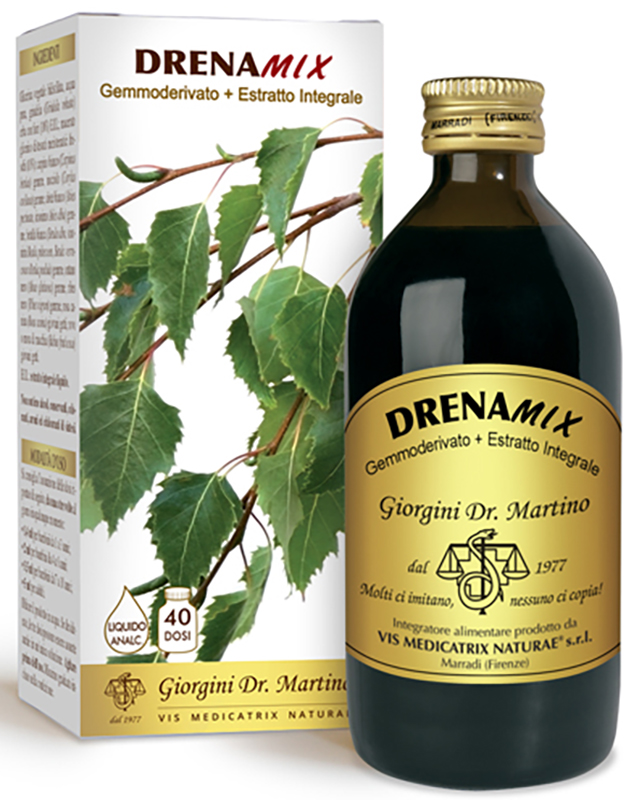 DRENAMIX GEMMODERIVATO + ESTRATTO INTEGRALE SENZA ALCOOL 200 ML 40 DOSI - farmagiri