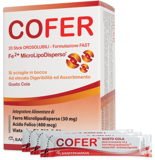 COFER 20 STICK OROSOLUBILI DA 1,6 G GUSTO COLA - farmagiri