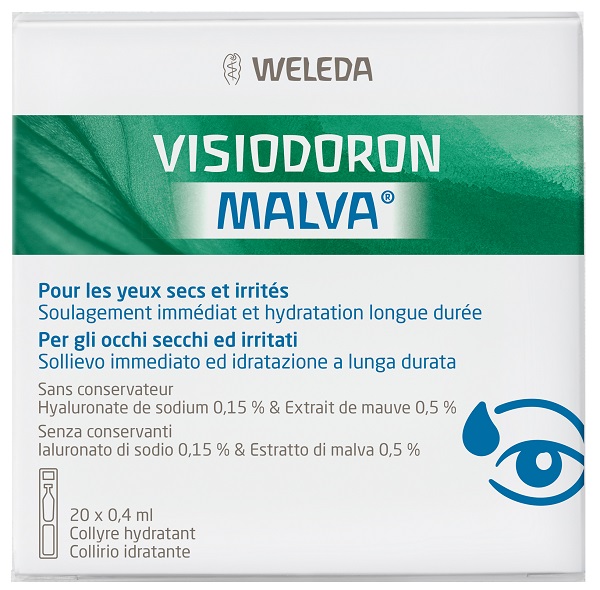 GOCCE OCULARI VISIODORON MALVA 20 MONODOSE DA 0,4 ML - farmagiri