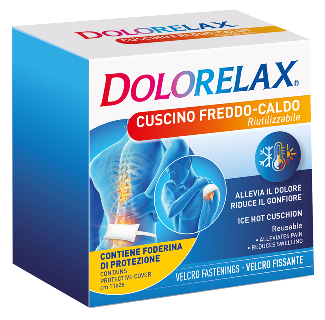 DOLORELAX ICE HOT CUSCINO RIUTILIZZABILE CON VELCRO FISSANTE 11X26 CM - farmagiri