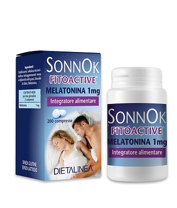 SONNOK FITOACTIVE MELATONINA 1MG 200 COMPRESSE DIETALINEA - farmagiri