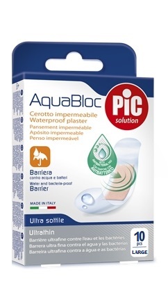 CEROTTO PIC AQUABLOC 25X72MM ANTIBATTERICO 10 PEZZI - farmagiri