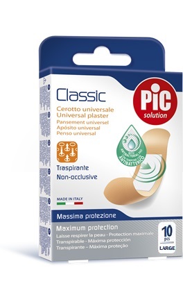 CEROTTO PIC CLASSIC 25X72 MM 10 ANTIBATTERICO 10 PEZZI - farmagiri
