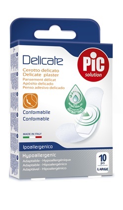 CEROTTO PIC DELICATE 25X72 MM ANTIBATTERICO 10 PEZZI - farmagiri